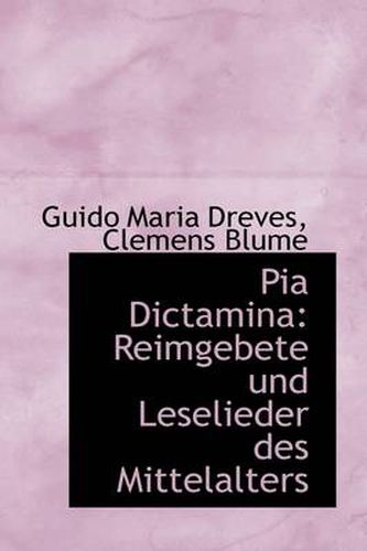 Cover image for Pia Dictamina