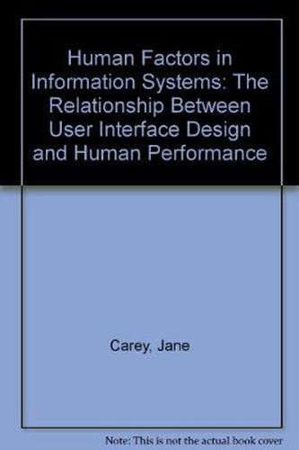 Human Factors in Information Systems: The Relationship Between User Interface Design and Human Performance