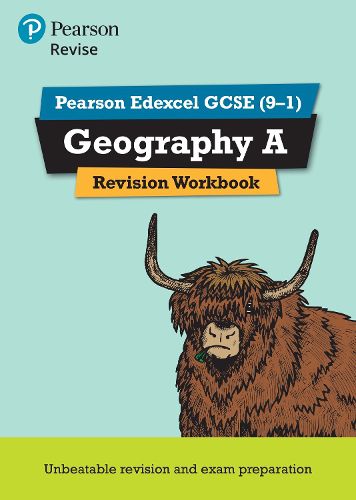 Cover image for Pearson REVISE Edexcel GCSE (9-1) Geography A Revision Workbook: for home learning, 2022 and 2023 assessments and exams