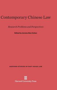 Cover image for Contemporary Chinese Law