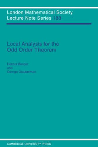 Cover image for Local Analysis for the Odd Order Theorem