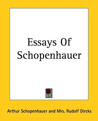 Cover image for Essays Of Schopenhauer