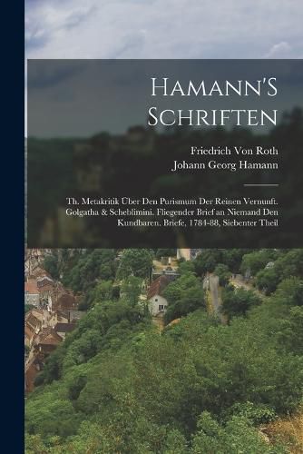 Cover image for Hamann'S Schriften