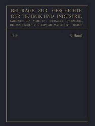 Cover image for Beitrage Zur Geschichte Der Technik Und Industrie: Jahrbuch Des Vereines Deutscher Ingenieure