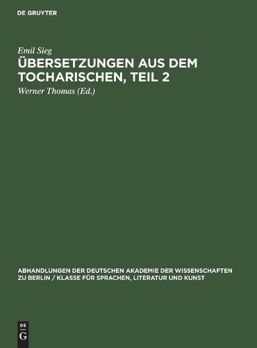 Cover image for UEbersetzungen aus dem Tocharischen, Teil 2