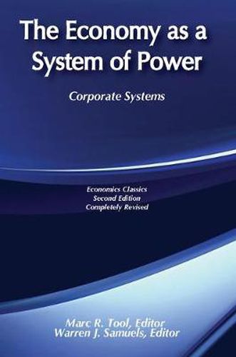 Cover image for The Economy as a System of Power