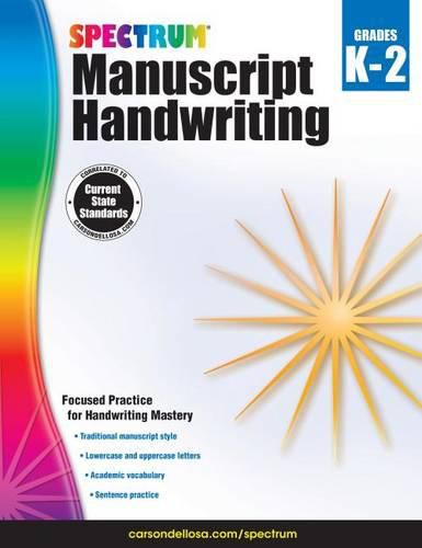 Cover image for Spectrum Manuscript Handwriting, Grades K - 2