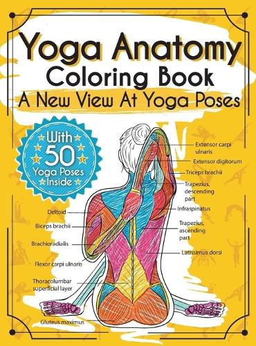 Cover image for Yoga Anatomy Coloring Book: A New View At Yoga Poses