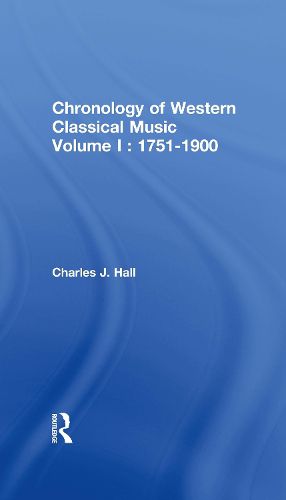 Cover image for Chronology of Western Classical Music, Volume I: 1751-1900