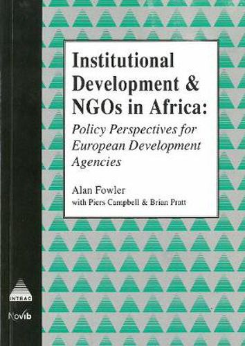 Cover image for Institutional Development and NGOs in Africa: Policy Perspectives for European Development Agencies