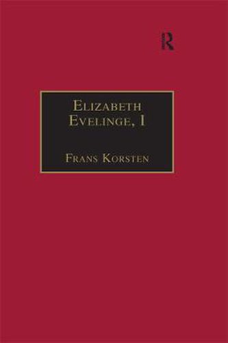 Cover image for Elizabeth Evelinge, I: Printed Writings 1500-1640: Series I, Part Three, Volume 3