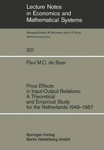 Price Effects in Input-Output Relations: A Theoretical and Empirical Study for the Netherlands 1949-1967