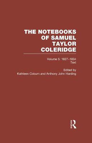 Cover image for Coleridge Notebooks V5 Text