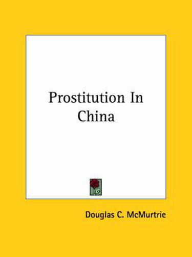 Cover image for Prostitution in China