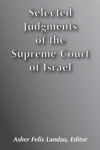 Cover image for Selected Judgments of the Supreme Court of Israel