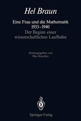 Cover image for Eine Frau und die Mathematik 1933-1940