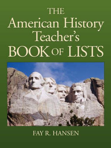 Cover image for American History Teachers Book of Lists