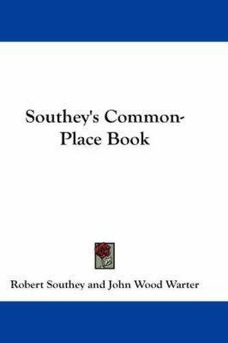Cover image for Southey's Common-Place Book