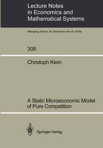 A Static Microeconomic Model of Pure Competition