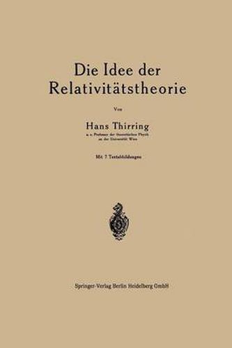 Cover image for Die Idee Der Relativitatstheorie