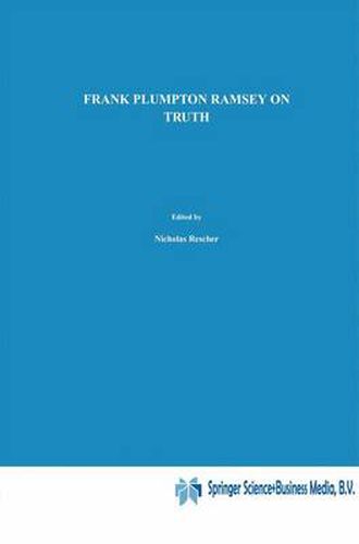 Cover image for On Truth: Original Manuscript Materials (1927-1929) from the Ramsey Collection at the University of Pittsburgh