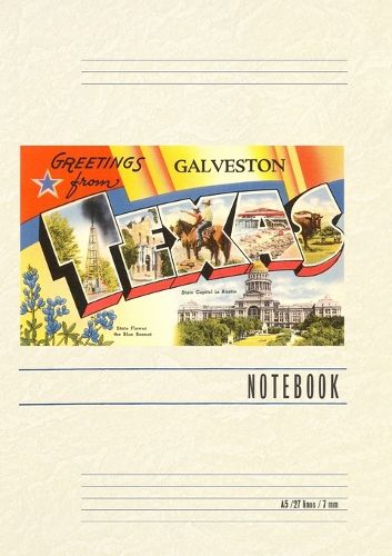 Cover image for Vintage Lined Notebook Greetings from Galveston, Texas