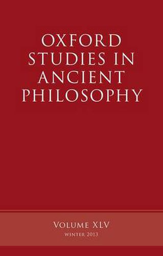 Cover image for Oxford Studies in Ancient Philosophy, Volume 45