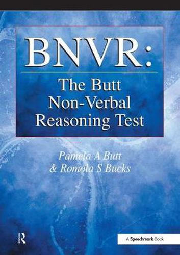 Cover image for BNVR: The Butt Non-Verbal Reasoning Test: The Butt Non-Verbal Reasoning Test