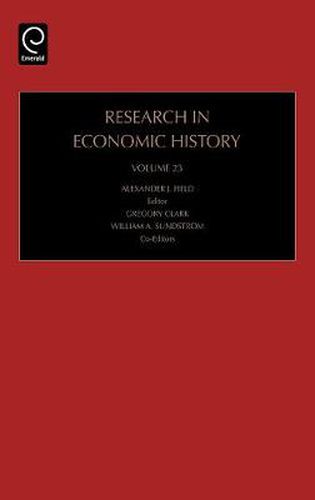 Cover image for Research in Economic History