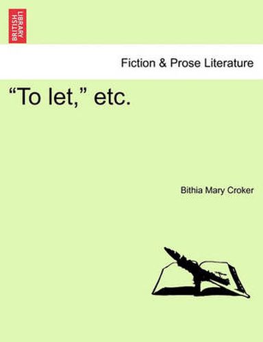 Cover image for To Let, Etc.