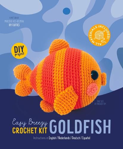 Cover image for Easy Breezy Crochet Kit Goldfish