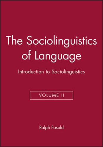 Cover image for The Sociolinguistics of Language