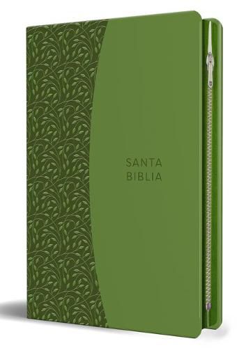 Cover image for Biblia Reina Valera 1960 Tamano grande, letra grande piel verde con cremallera /   Spanish Holy Bible RVR 1960. Large Size, Large Print Green Leather with Zipp