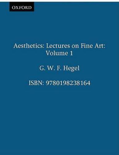 Aesthetics: Lectures on Fine Art