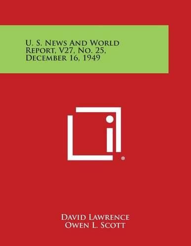 Cover image for U. S. News and World Report, V27, No. 25, December 16, 1949