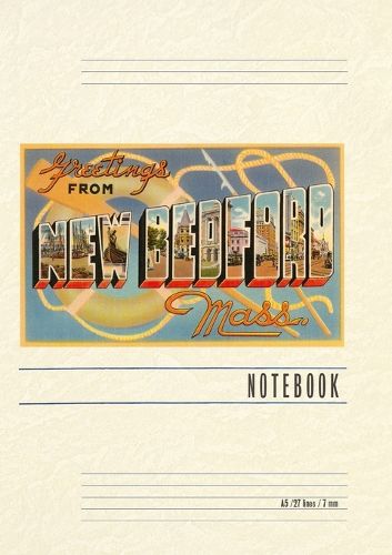 Cover image for Vintage Lined Notebook Greetings from New Bedford, Mass.