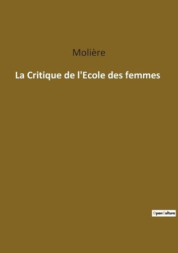 Cover image for La Critique de l'Ecole des femmes
