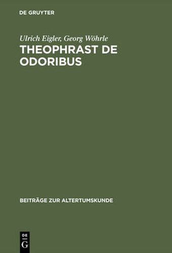 Cover image for Theophrast De odoribus