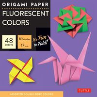 Cover image for Origami Paper - Fluorescent Colors - 6 3/4" - 48 Sheets