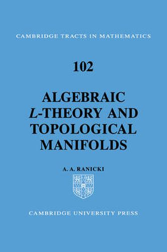 Cover image for Algebraic L-theory and Topological Manifolds