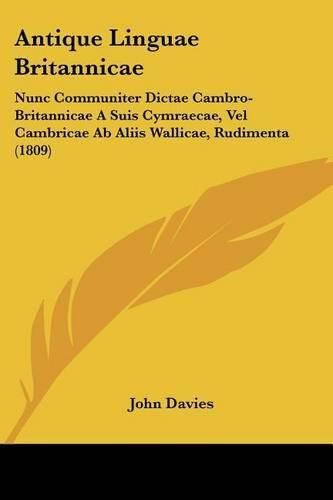 Cover image for Antique Linguae Britannicae: Nunc Communiter Dictae Cambro-Britannicae a Suis Cymraecae, Vel Cambricae AB Aliis Wallicae, Rudimenta (1809)