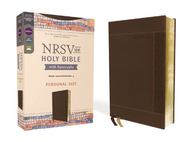 Cover image for NRSVue, Holy Bible with Apocrypha, Personal Size, Leathersoft, Brown, Comfort Print