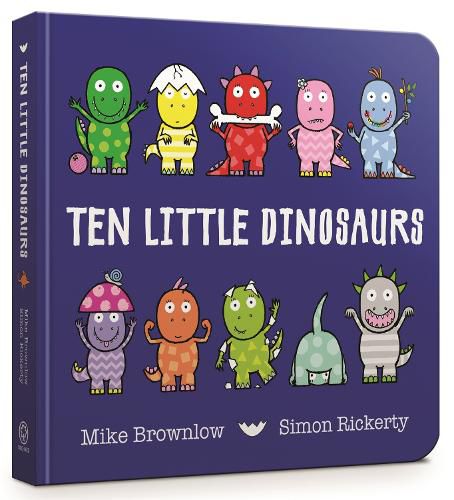 Cover image for Ten Little Dinosaurs Board Book