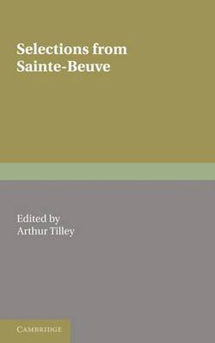 Cover image for Selections from Sainte-Beuve