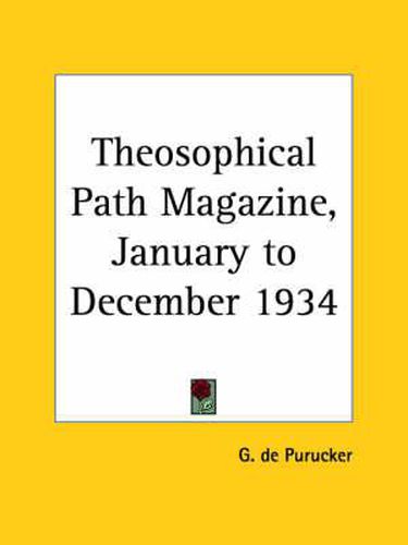 Cover image for Theosophical Path Magazine (1934)