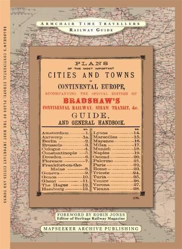 Cover image for The Plans Of The Most Important Cities and Towns of Continental Europe 1896 by Bradshaw