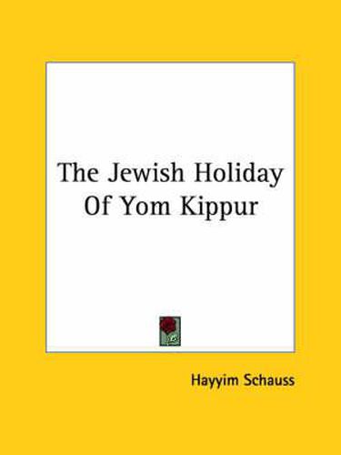 Cover image for The Jewish Holiday of Yom Kippur