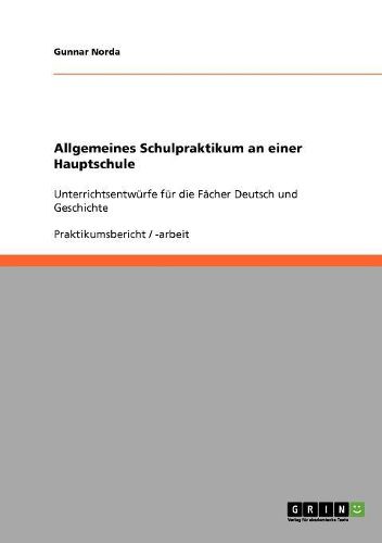 Cover image for Allgemeines Schulpraktikum an Einer Hauptschule