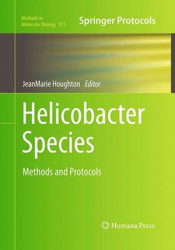 Cover image for Helicobacter Species: Methods and Protocols