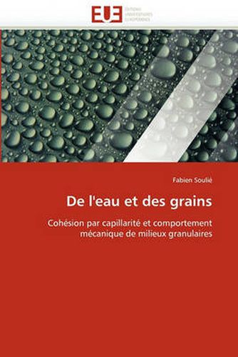 Cover image for de L'Eau Et Des Grains